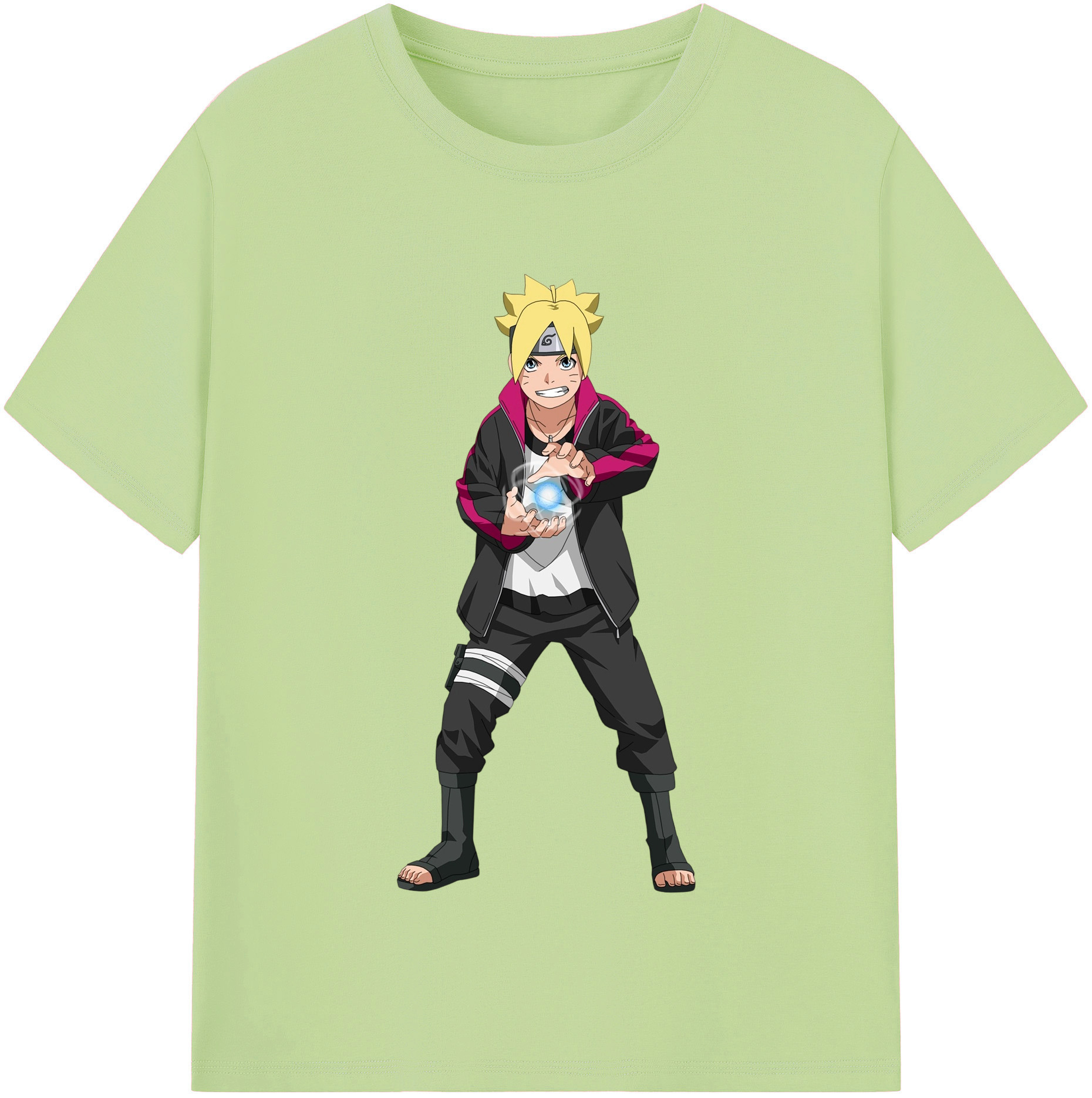 （画像用） NARUTO -ナルト- うずまき ボルト Uzumaki Boruto 綿100％半袖Tシャツ（フロントプリント）